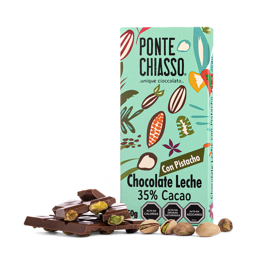 Barra Chocolate Pistacho Leche 35% de 50 g