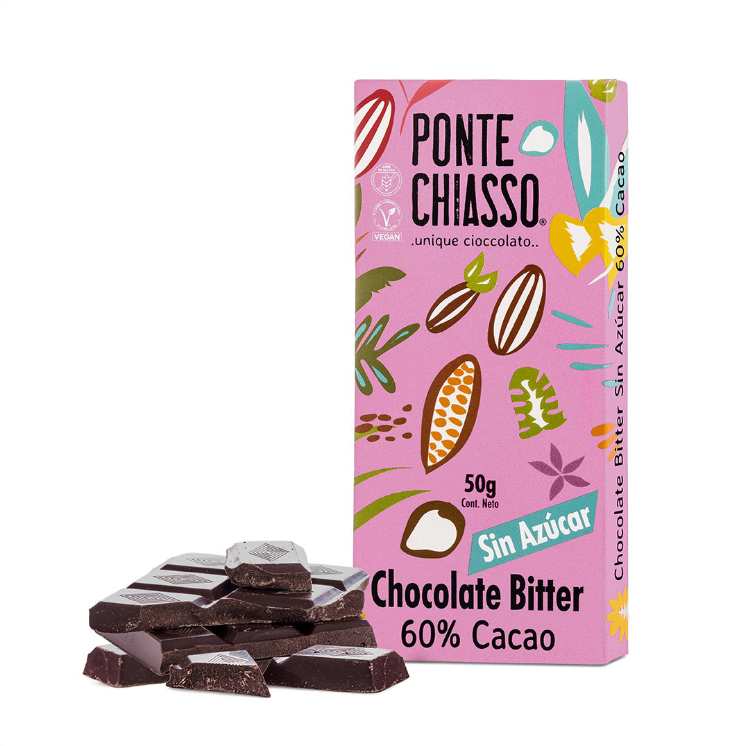Barra Chocolate Bitter 60% Sin Azúcar de 50 g